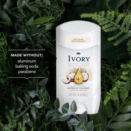 Ivory Aluminum Free Deodorant, Notes of Coconut, 24hr Gentle Deodorant