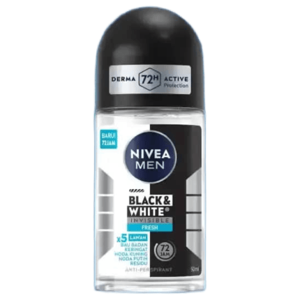 Nivea Men Black & White Invisible Fresh Deodorant Roll On 50ml (4)