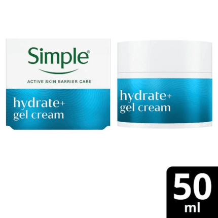 Simple Hydrate+ Facial Moisturiser Lightweight Refreshing Face Cream (50ml)