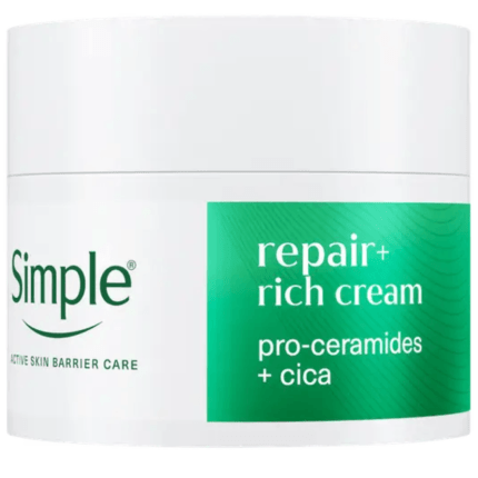 Simple Repair+ Rich Cream Soothing Hydrating Face Moisturiser (50ml)